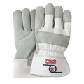 White Suede Cowhide Leather Palm Gloves